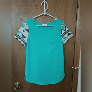 Style Rack Aztec Sequin shirt, small, NWOT